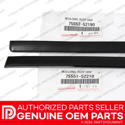 GENUINE Toyota 2012-2019 Prius C OEM Roof Molding SET - 75552-52190 75551-52210 - Image 1 of 4