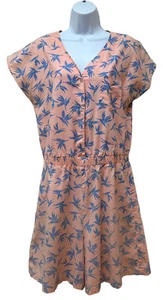 Vintage Hilo Hattie’s Pink Blue Floral Hawaiian Romper One Piece Women's M - Picture 1 of 10