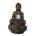  Buddha Fountain Indoor Tabletop, 11.4 Inch Height Buddha Water Fountain with 
