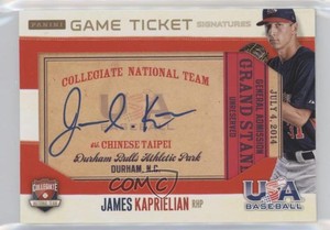 2014 USA Baseball Box Set Collegiate National Team /30 James Kaprielian #1 Auto