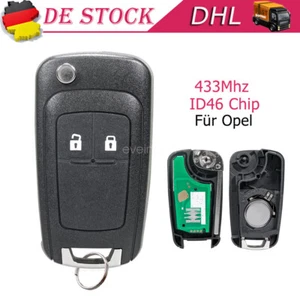 2 Tasten Funk Klappschlüssel 433MHz für Opel Astra J Insignia Corsa E Meriva B - Bild 1 von 7