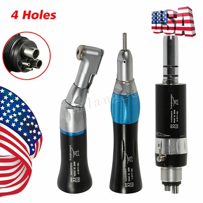Peça de mão reta dental baixa velocidade lenta/contra ângulo/motor de ar 4 furos estilo nsk - Imagem 1 de 4