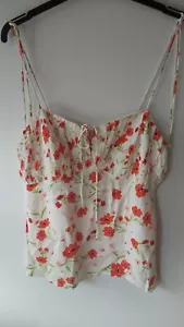 River Island Cream Heritage Print Camisole Top size 10 BNWT - Picture 1 of 9