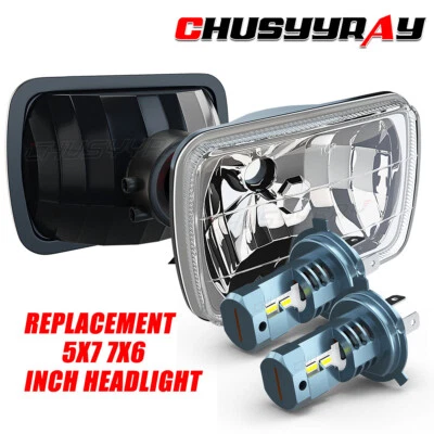 一对 5x7 英寸 7x6 英寸 LED 车头灯高/低 DRL 适用于纯银商用卡车 LT9500 — 第 1/4 张图片