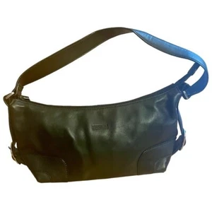KENNETH COLE “Reaction” - black vegan shoulder bag /3 inside pockets /zipper top - Picture 1 of 10