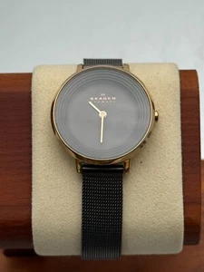 SKAGEN Ditte Ladies Watch SKW2277 | 30mm Grey Dial, Gold-Tone Case Mesh Bracelet - Picture 1 of 7