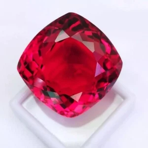 GIE Certified Natural 123.4 Ct Mexican Fire Opal Red Orange Cushion Cut Gemstone - Picture 1 of 4