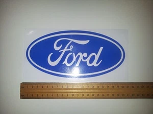 Ford blue oval vinyl sticker / decal 195mm x 95mm - Foto 1 di 5
