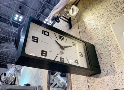 Brand new Dulton Double Face Clock Rectangle Black H21-0362BK - Image 1 of 4