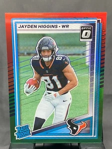 2025 Donruss #334 Jayden Higgins Optic Rated Rookies Preview Red and Green - Picture 1 of 2