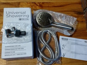 Delta Faucet ProClean Brushed Nickel Showerhead w/ Hand Showerhead, #75740SN - Picture 1 of 5