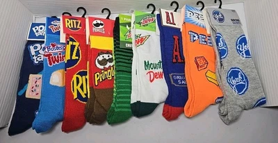 批量 9 件 食品饮料 品牌 新奇 船袜 男式 6–12 — 第 1/4 张图片