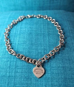 Tiffany & Co. Return to Tiffany Heart Charm 925 Sterling Silver Necklace - Picture 1 of 9