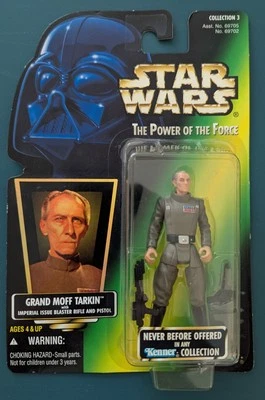 Figura de acción Hasbro Star Wars Power of the Force: Grand Moff Tarkin nueva en caja 1996 Foto 1 de 2
