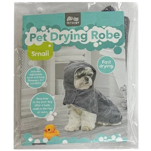 Small Grey Pet Drying Robe Perfect For Drying Your Pet After A Bath , Rainy Walk - Picture 1 of 7