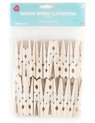 Pinzas para ropa de primavera medianas CousinDIY 40/paquete-natural 2,875" - 20326803 Foto 1 de 3