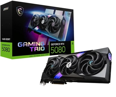 MSI GeForce RTX 5080 16G Gaming Trio OC GDDR7 DLSS4 1*HDMI/3*DP PCi Ex 5.0 16x - Immagine 1 di 4