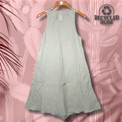 NWT JAMES PERSE sz 2 (Medium) Beige A-Line 100% Linen Sleeveless Romper - Image 1 of 4