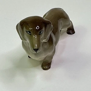 Vintage Dachshund Weiner Dog Figurine 2.5" tall & 5" long JAPAN - Picture 1 of 7
