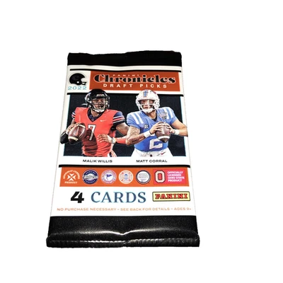 2022 Panini Chronicles Football Draft Picks-4 Card Pk-Factory Sealed-Ships Free - Image 1 of 3