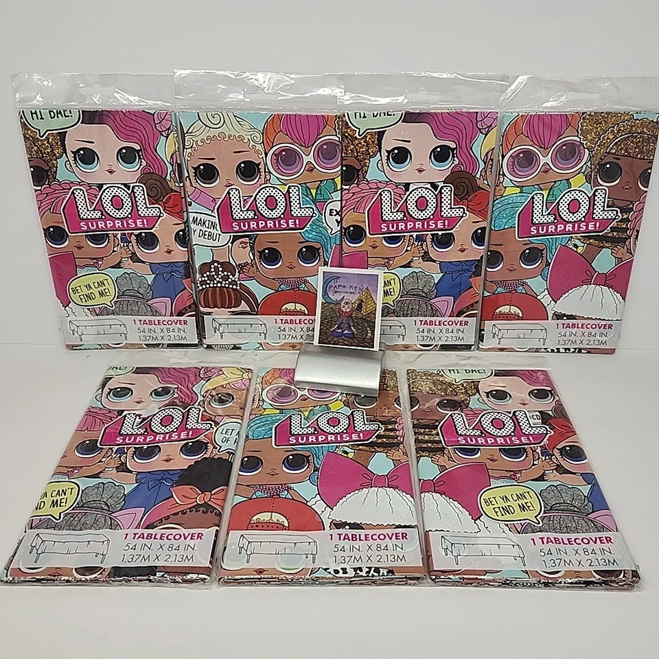 Unique LOL Surprise Party Table Cover Plastic 54x84in