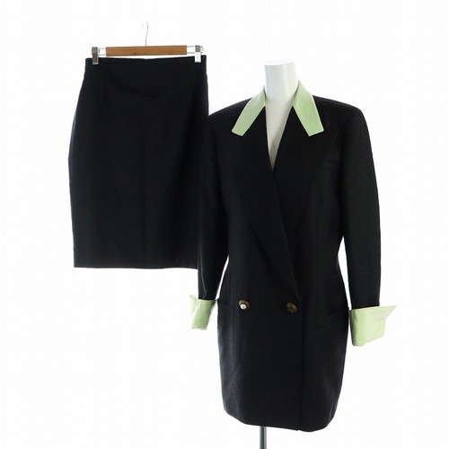 【Gonne】GIANNI VERSACE Tuta Vintage Setup Top E Fondo Etichetta Collare Giacca