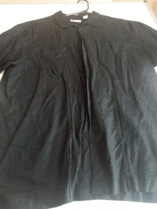 Cafe Luna Button Down Short Sleeve Shirt Mens XL Black - Picture 1 of 8