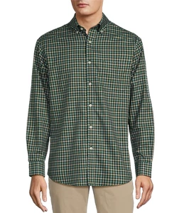 Camisa de manga larga Gold Label Roundtree & Yorke para hombre, verde multi, talla: XXL - Imagen 1 de 3
