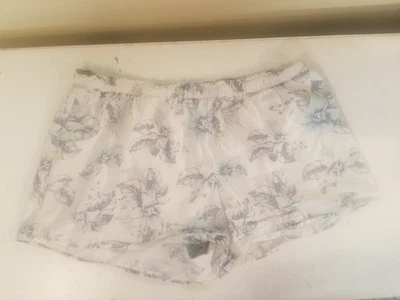 Pantalones Cortos para Dormir Sonoma Intimates Grandes Blanco Azul Isla Floral L/W Cintura Elástica  Foto 1 de 4