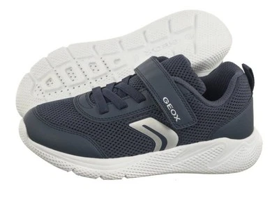 Geox Little Boy Gym Shoes B Sprintye B Mesh And Geobuck Size 8.5 In Navy - Image 1 of 4