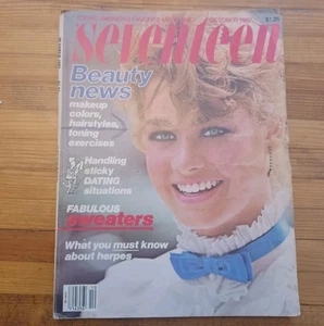 VTG Seventeen Magazine October 1982 Handling Sticky Dating Situations SWEATERS - Picture 1 of 20