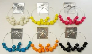 A-20 Wholesale Jewelry lots 6 pairs Big Colorful Fashion Hoop Earrings - Picture 1 of 7