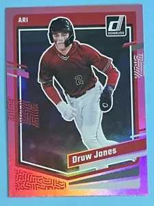 Druw Jones 2023 Panini Donruss Holo rosa parallele Prospektkarte #91 - Bild 1 von 2