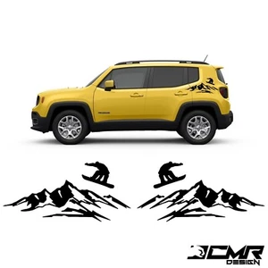 Coppia Di Adesivi Laterali JEEP Renegade e Wrangler Grafiche Fasce Decalcomanie - Picture 1 of 1