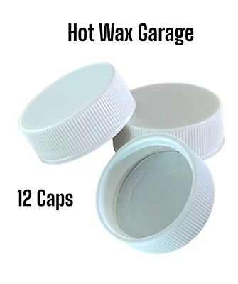 28/400 White Cap with Foil Induction Seal 12 Pack - Image 1 of 3