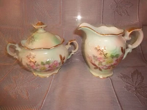 Schumann Bavaria Wild Rose Blush Creamer and Sugar Set - Picture 1 of 4