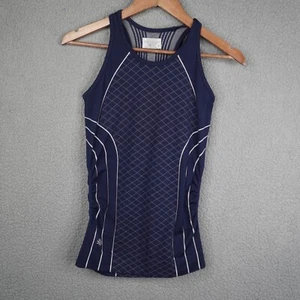 Athleta Womens Tank Top Shirt Extra Small Blue Racerback Ruched Finish Fast Line - Picture 1 of 14