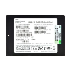 HP SSD 240GB 6G RI DS SFF PM883 P02760-001 VK000240GWSRQ Hard Drive - Picture 1 of 4