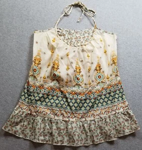 Decree Halter Top Women’s Large L Floral Sleeveless Lightweight Boho Festival - Picture 1 of 13