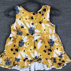 Tommy Bahama Tank Dress Girls 24m Months Green Floral Tropical Pullover Tie