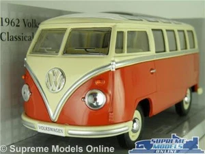 VOLKSWAGEN T1 CAMPER MODEL VAN BUS RED 1:24 SCALE OPENING PARTS LARGE CLASSIC K - Picture 1 of 5
