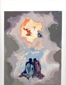 SALVADOR DALI THE DIVINE COMEDY PARADISE 15 ORIGINAL LTD. ED. WOODBLOCK PRINT - Picture 1 of 1