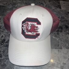 University of South Carolina USC White/Red Mesh Snapback Hat Cap Vintage The Gam