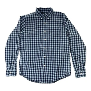 Abercrombie & Fitch Long Sleeve Shirt Mens X-Large Button Up Two Tone Blue Check - Picture 1 of 7