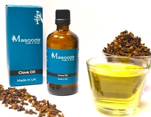 Clove Oil Super Strength - 100% Natural - EXTRACTED IN UK - 100ml Glass Bottle - Picture 1 of 3