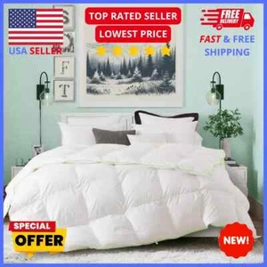 Twin Size Goose Down Comforter - 750 Fill Power - Ultra-Soft & Warm - Picture 1 of 13