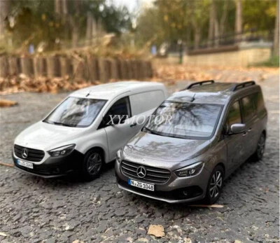 NZG 1:18 Benz MB T-Klasse Van Box Diecast Model Car Gifts Display White/Gray - Immagine 1 di 4