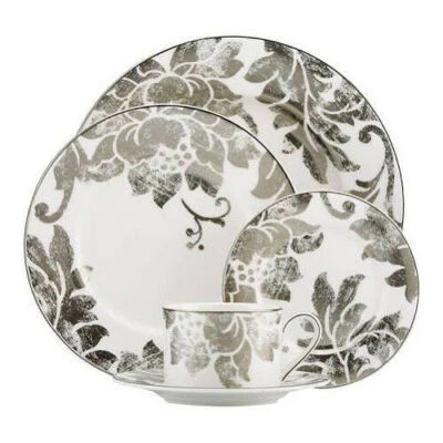 Lenox AMERICAN BY DESIGN Silver Appliqué Dinnerware 5-Piece Place Setting - Image 1 of 4