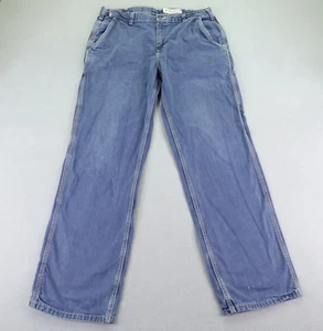 Carhartt Jeans Mens 38x34 Blue Denim FR Bibo Twill Carpenter Flame Resistant ^ - Picture 1 of 22