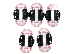10 PINZE NERE MOLLETTE FERMAGLI PER CAPELLI ACCONCIATURA PINZA MOLLETTONI CM 4,5 - Imagen 1 de 1